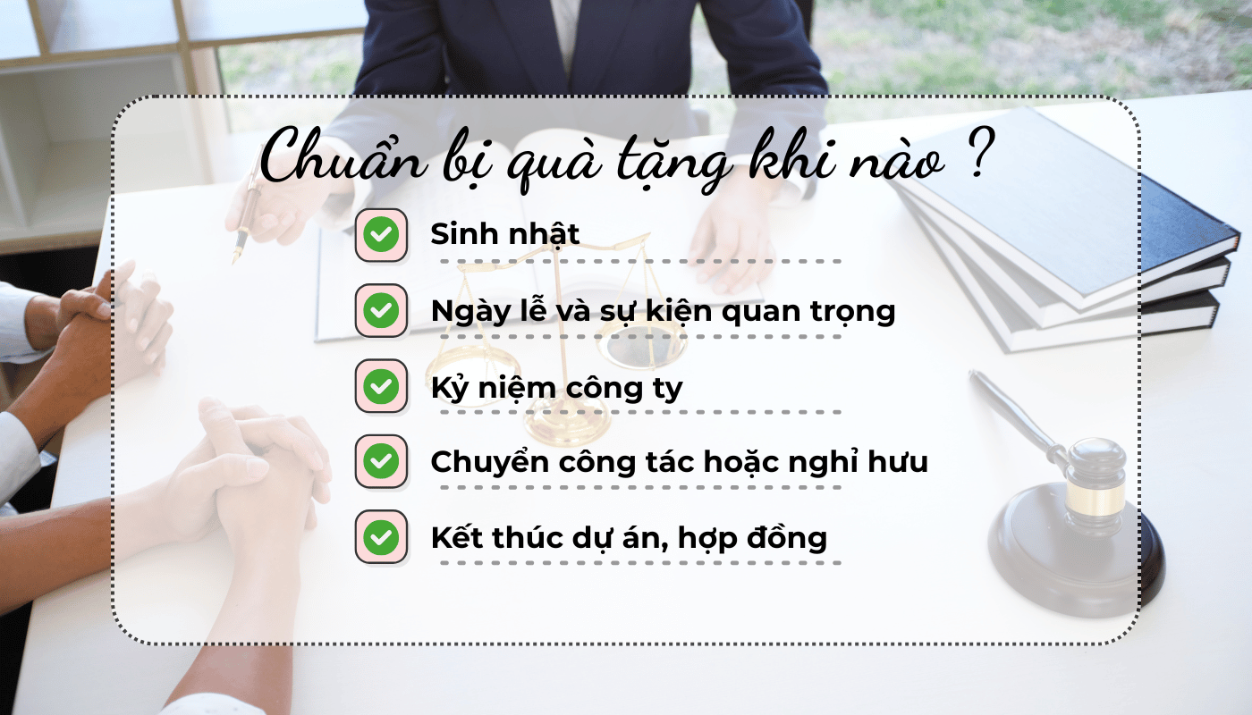 Hình 2: Chuẩn bị quà tặng khi nào?