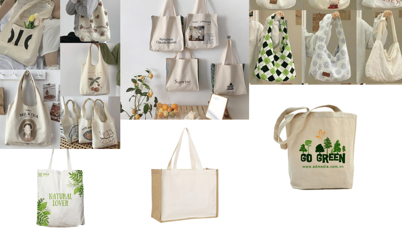 Hình 4: Quà tặng túi vải canvas bảo vệ môi trường đang được dân văn phòng yêu thích